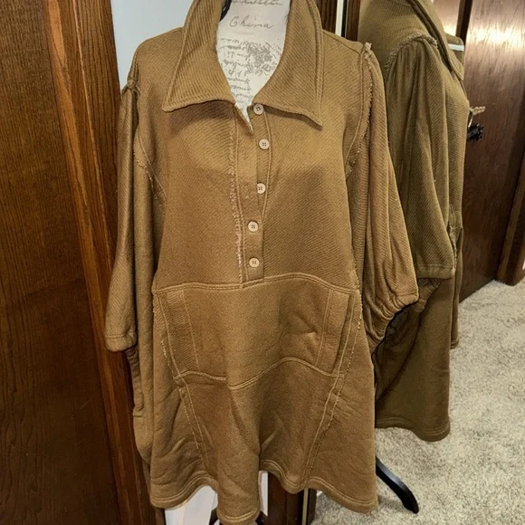 Women’s new Free People one size fit out cape brown brand new - Picture 4 of 9